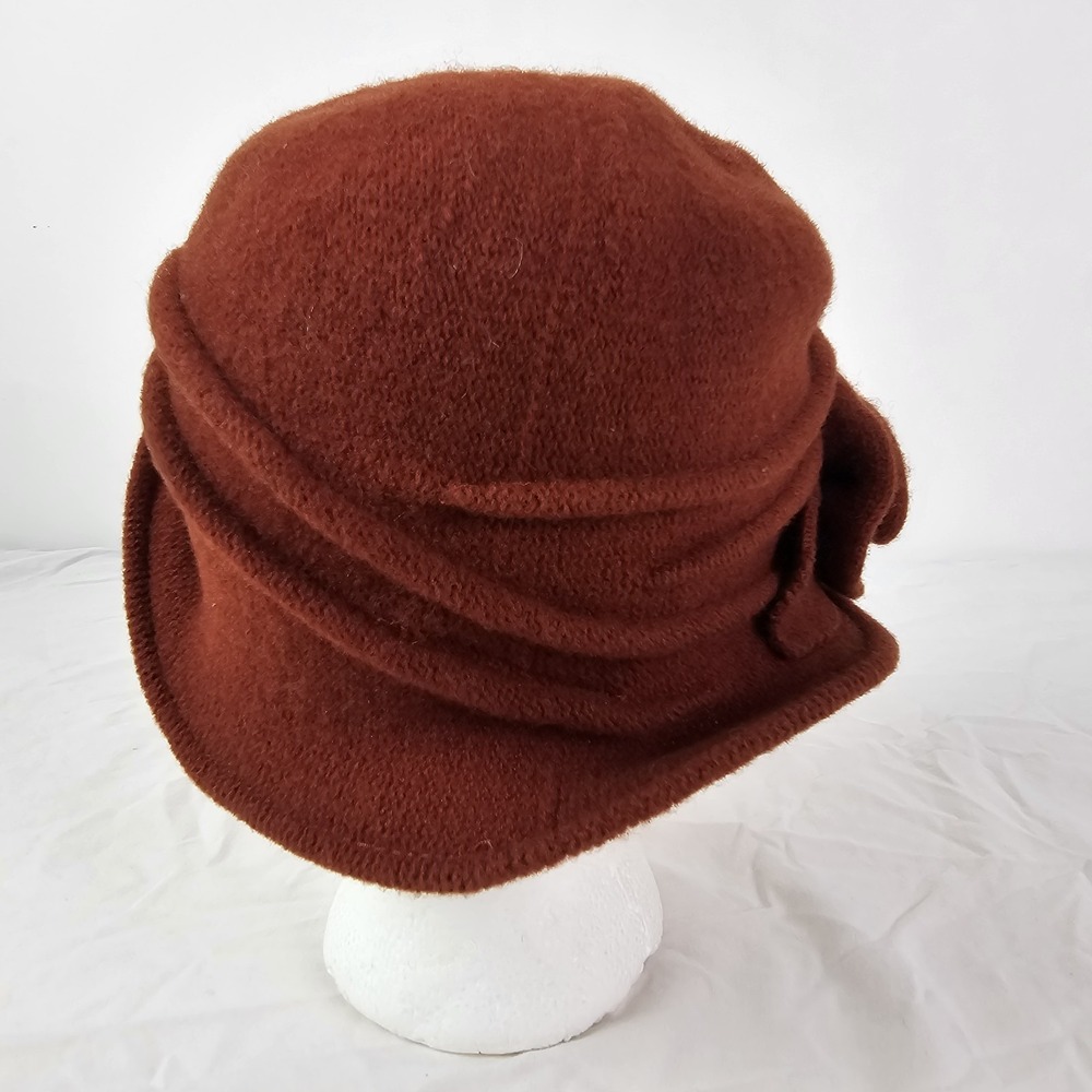 Scala Women's 100% Wool Bucket Hat Cloche Beret Dress Winter Beanie Hats Rust - Picture 3 of 6